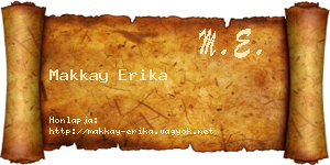 Makkay Erika névjegykártya