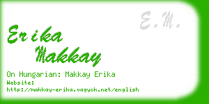 erika makkay business card